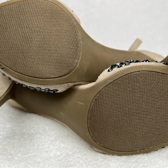 Mix No 6, suede peep toe with black jewels. - Picture 4 of 5